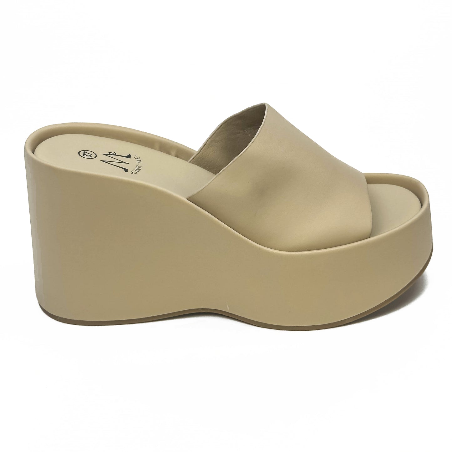 S Compensées à Semelle Plateforme Style Y2K en Faux Cuir Smooth
