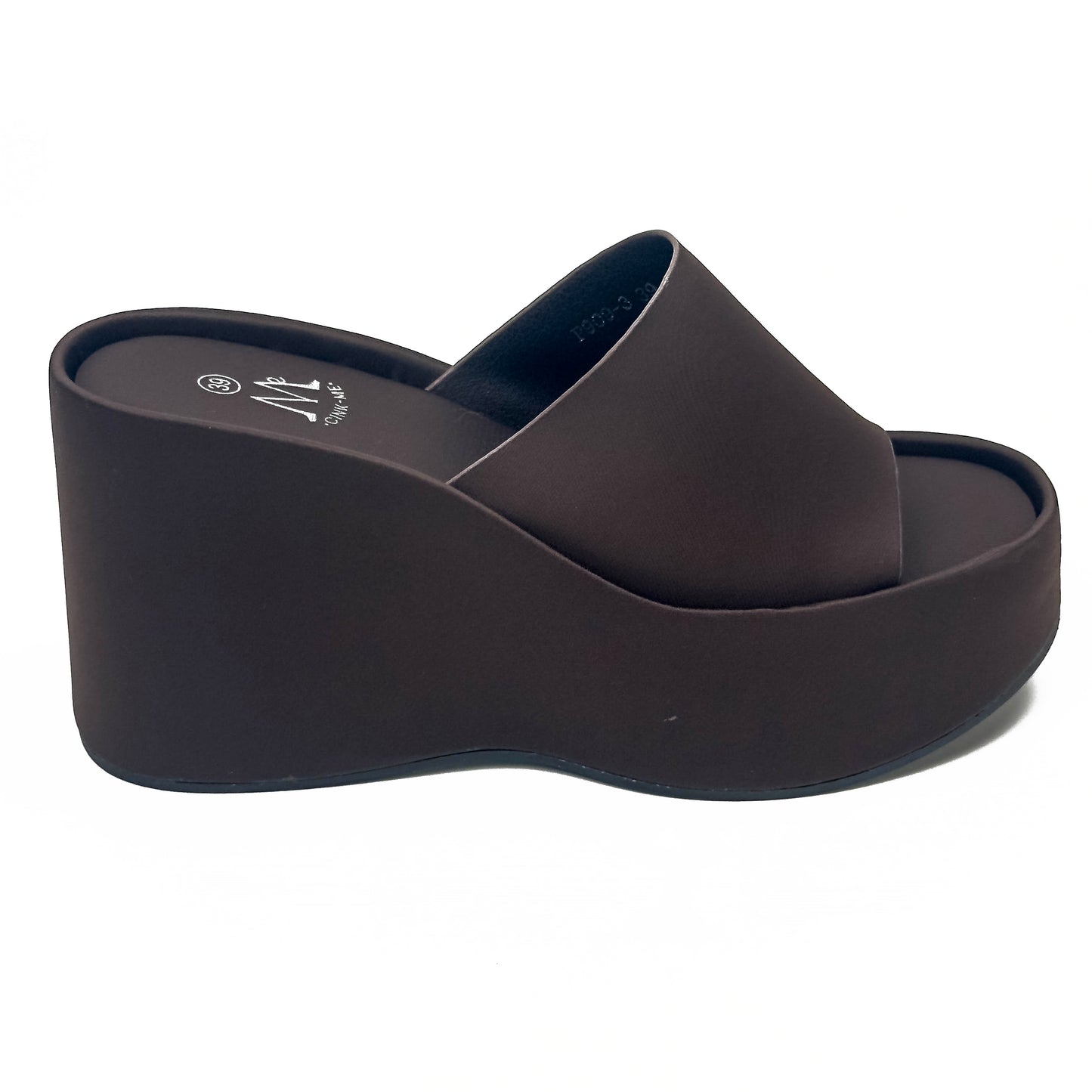 S Compensées à Semelle Plateforme Style Y2K en Faux Cuir Smooth