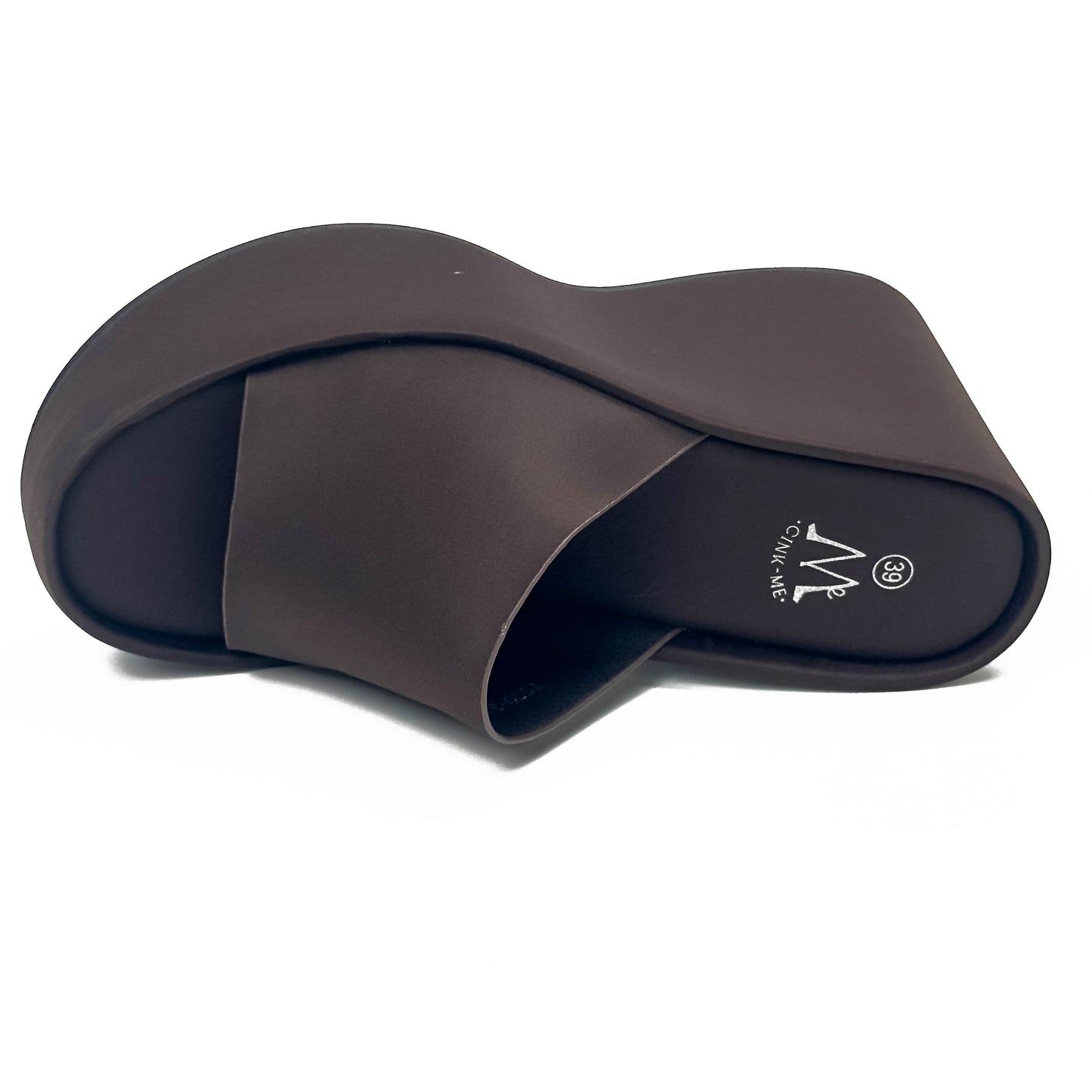 S Compensées à Semelle Plateforme Style Y2K en Faux Cuir Smooth