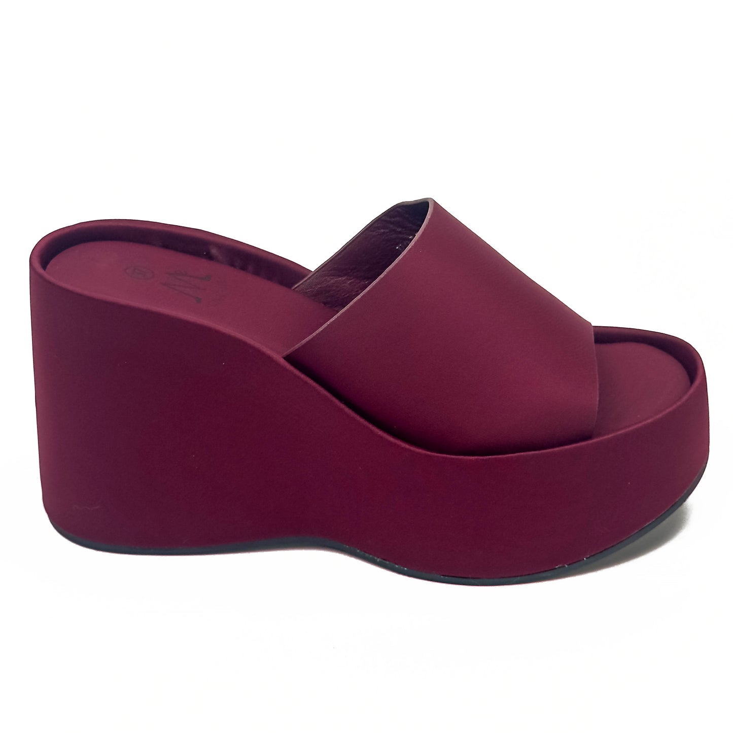 S Compensées à Semelle Plateforme Style Y2K en Faux Cuir Smooth