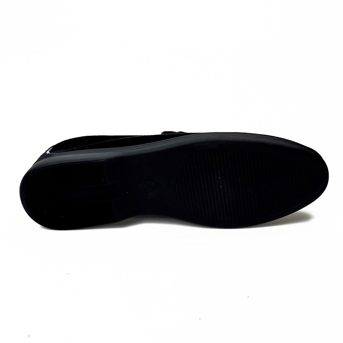 Semelle des mocassins femme noir à ornement métallique – SELEX