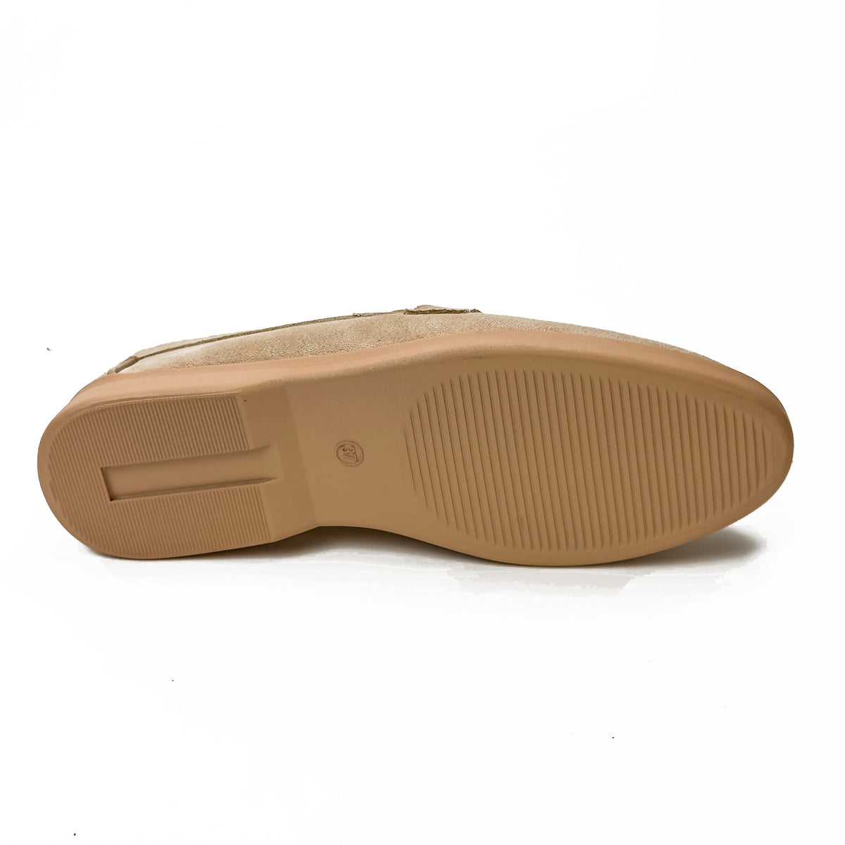 Semelle des mocassins femme nude à ornement métallique – SELEX