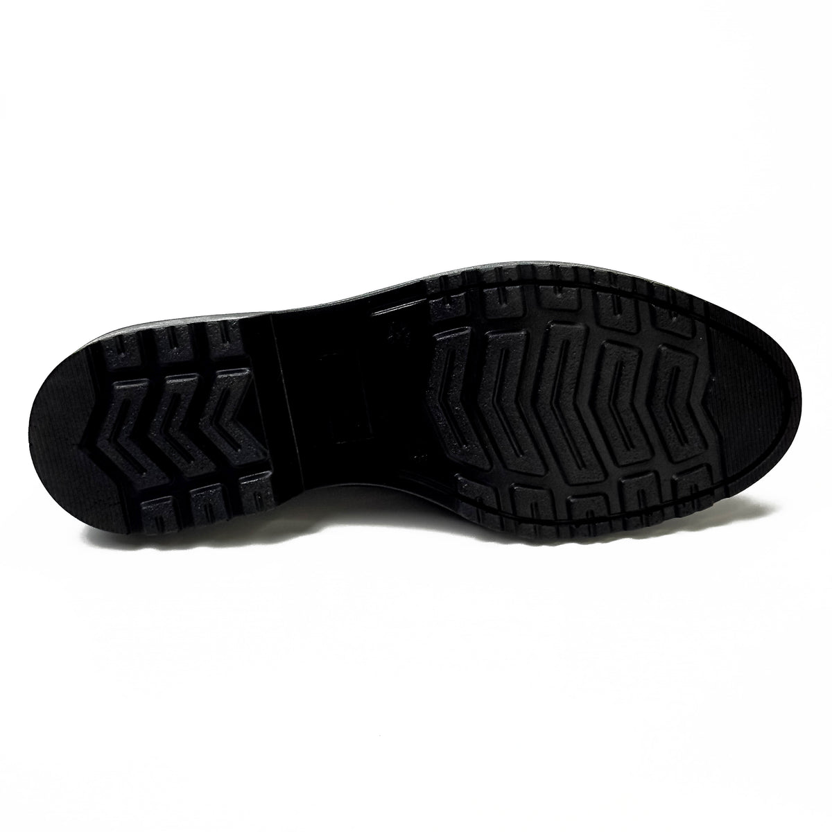Semelle des mocassins femme en cuir 100 % bordeaux à chaîne métallique – SELEX