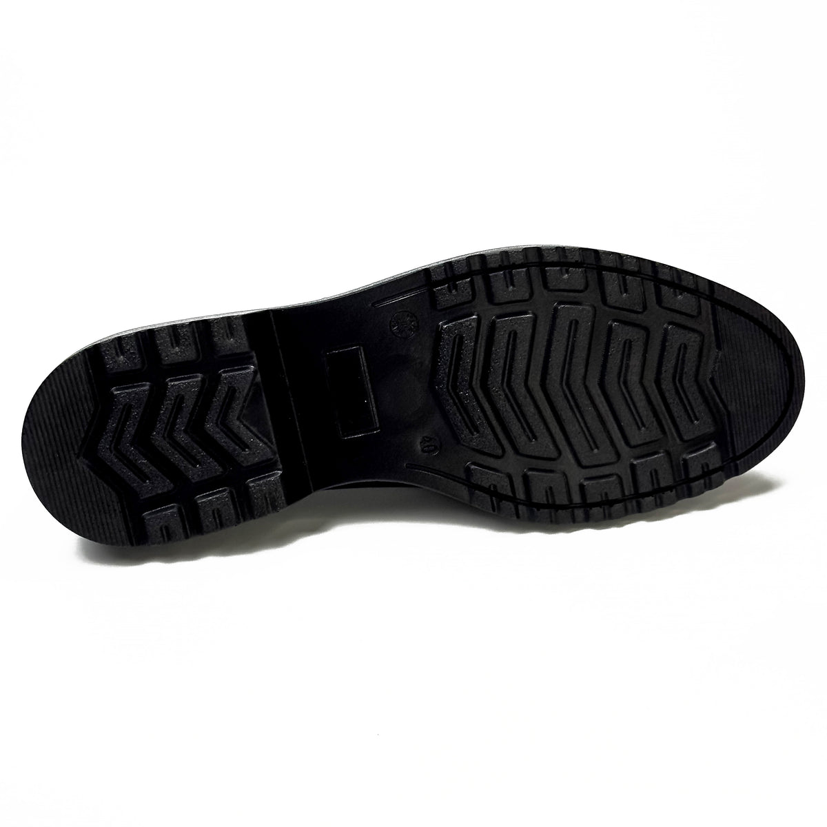 Semelle des mocassins femme en cuir 100 % noir finition vernie – SELEX
