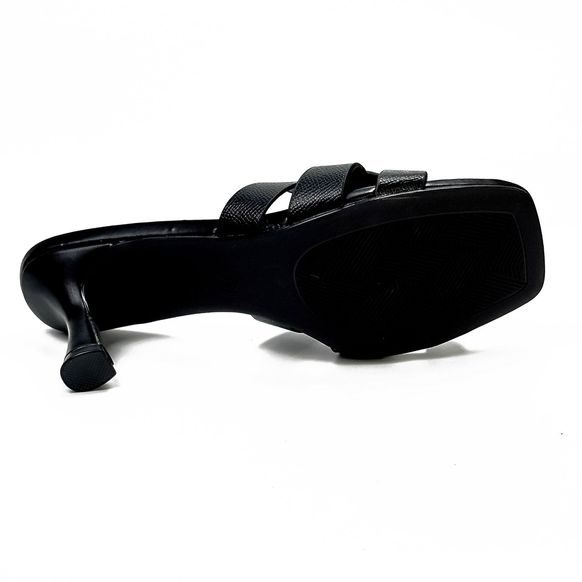 Semelle des mules femme noir à talon fin – SELEX